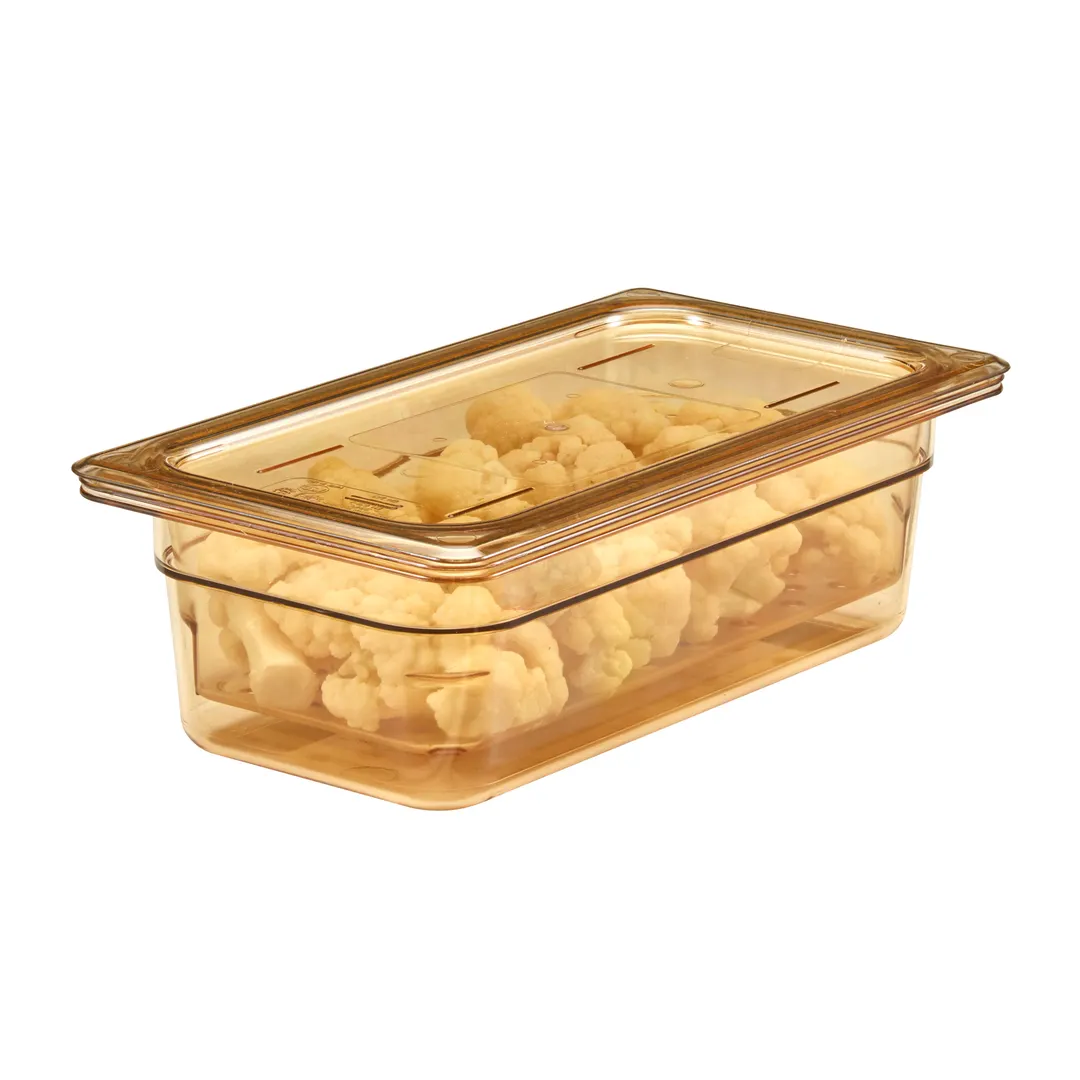 Cambro 30HPC150 – 1/3‑Size Flat Amber Plastic Lid, -40°F to 300°F, NSF
