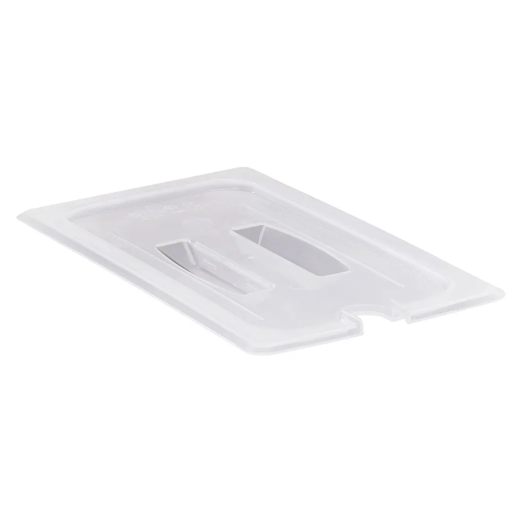 Cambro 30PPCHN190 1/3‑Size Translucent PP Pan Cover With Handle & Spoon Notch, NSF