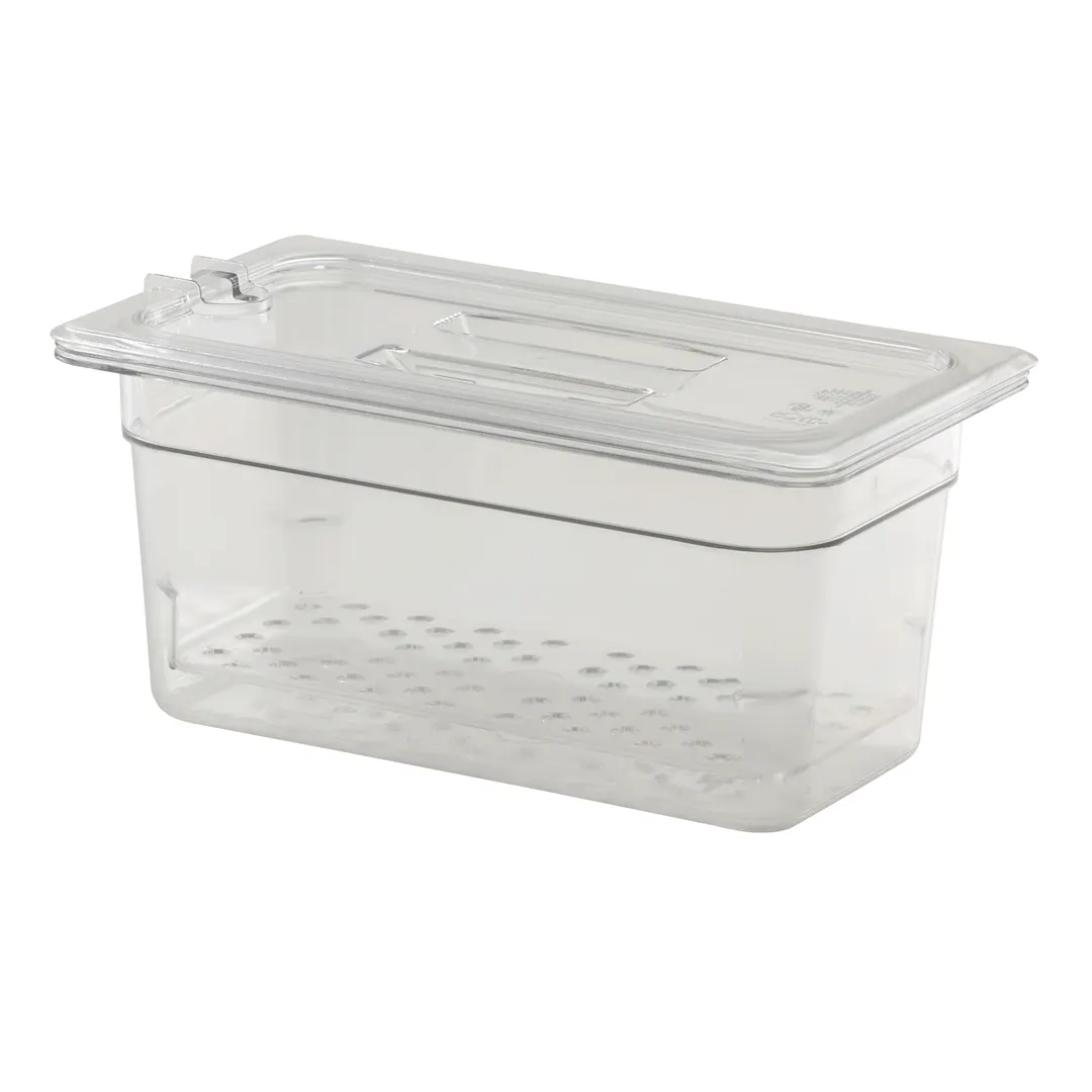 Cambro 35CLRCW135 Colander - 1/3 Size Clear Polycarbonate, 6-15/16" x 12-3/4" x 5" Deep, NSF