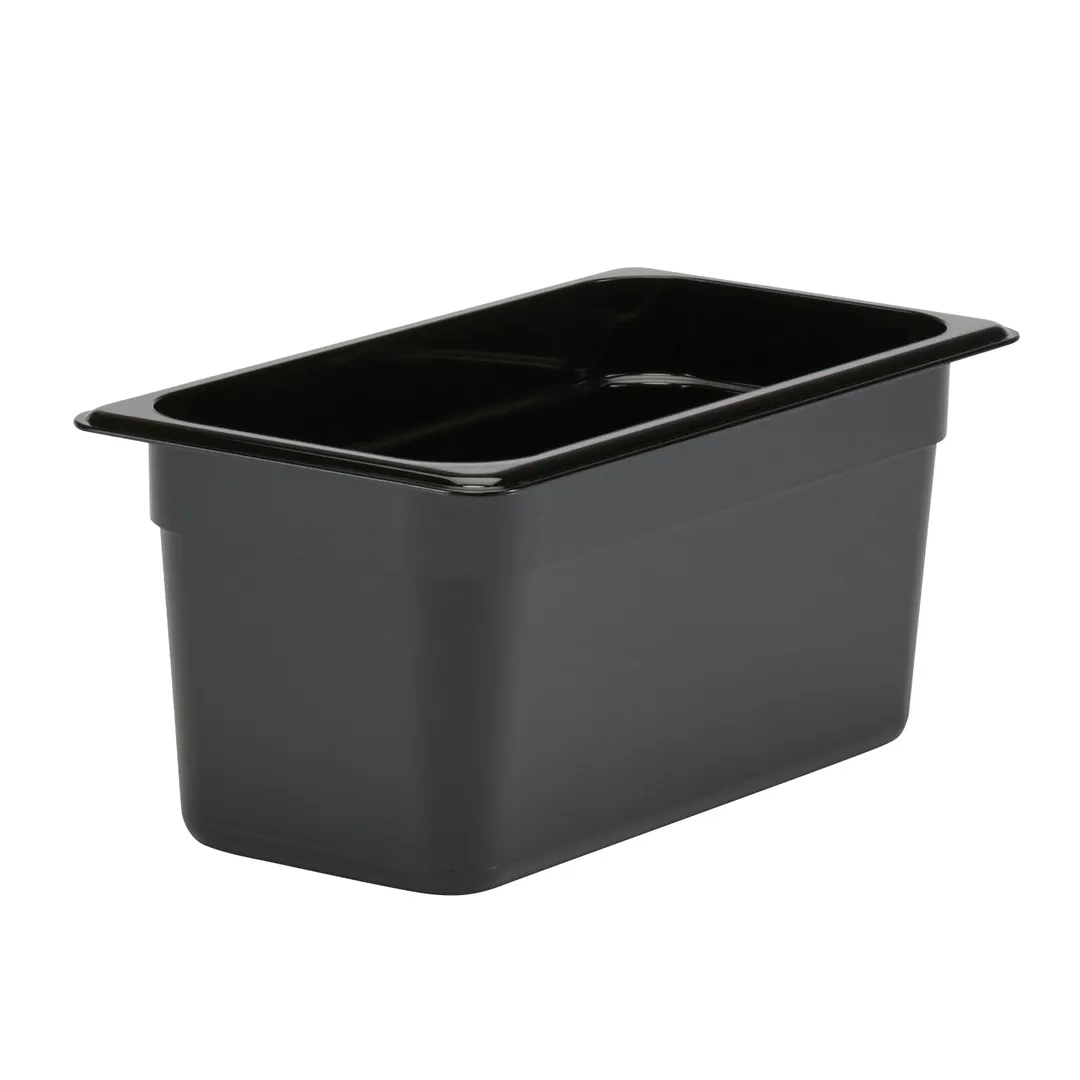 Cambro 36CW110 Food Pan – 5.6 Qt, 6" Deep, 1/3 Size, Polycarbonate Black, NSF