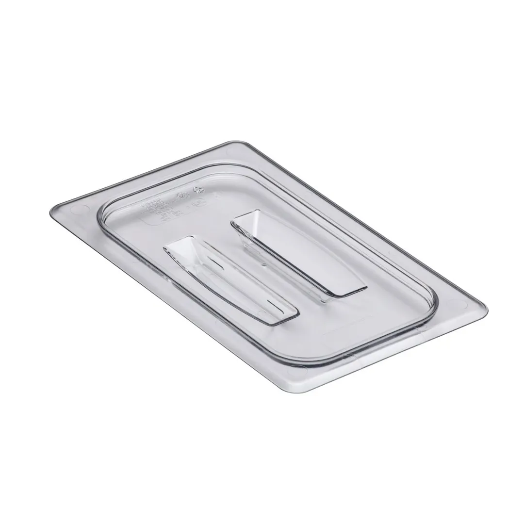 Cambro 40CWCH135 - 1/4‑Size Clear Polycarbonate Pan Cover with Handle, NSF