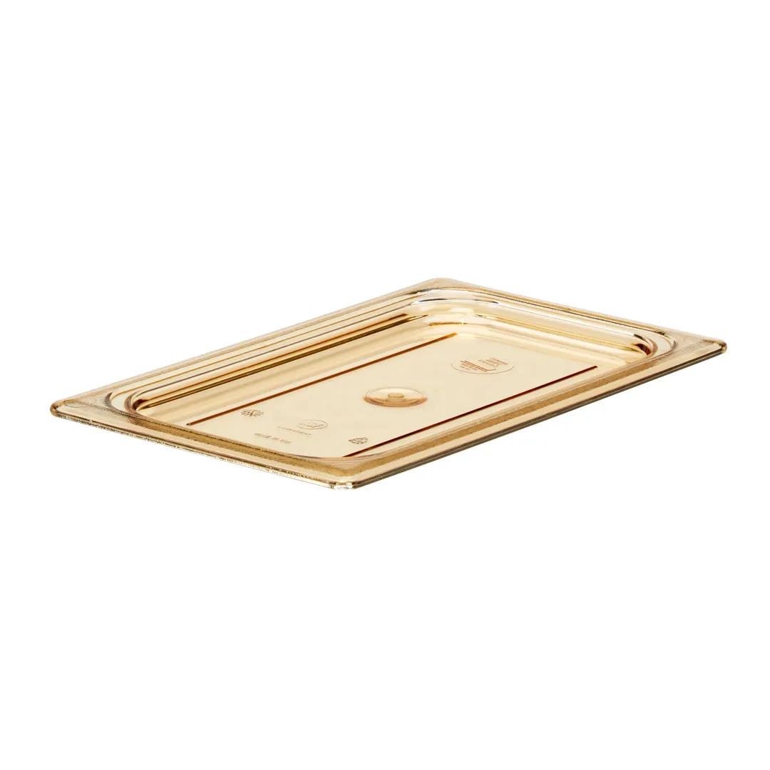 Cambro 40HPC150 H‑Pan Amber Flat Lid 1/4‑Size Heat Poly Cover Non‑Stick NSF-40°F–300°F