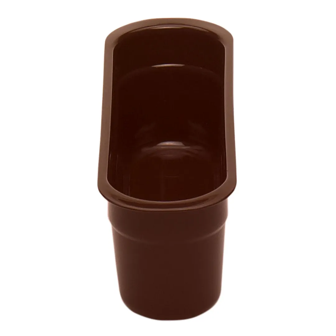 Cambro 415CBP131 Dark Brown Hi-Gloss Plastic Cutlery Insert Box 4-7/16"L x 14-3/16"W x 4-1/8"H Utensil Holder