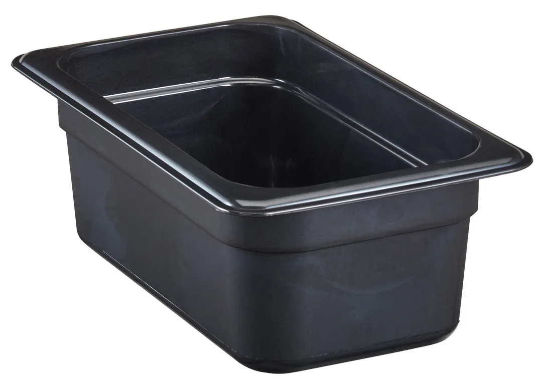 Cambro 44HP110 H‑Pan Food Pan – 1/4, 4" Deep, Black Hi‑Temp, Non‑Stick, -40°F–375°F, NSF