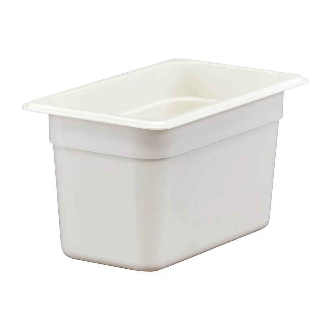 Cambro 46CW148 Food Pan, 3.9 Qt 1/4 Size, 6" Deep Polycarbonate White, NSF