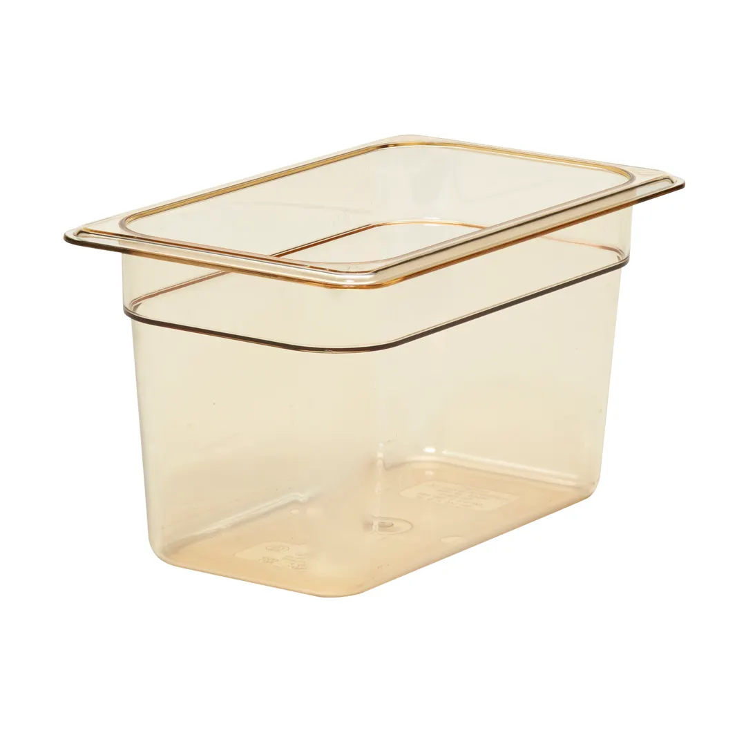 Cambro 46HP150 H‑Pan 1/4‑Size 6" Deep Amber Food Pan, Non‑Stick, -40°F to 375°F, NSF