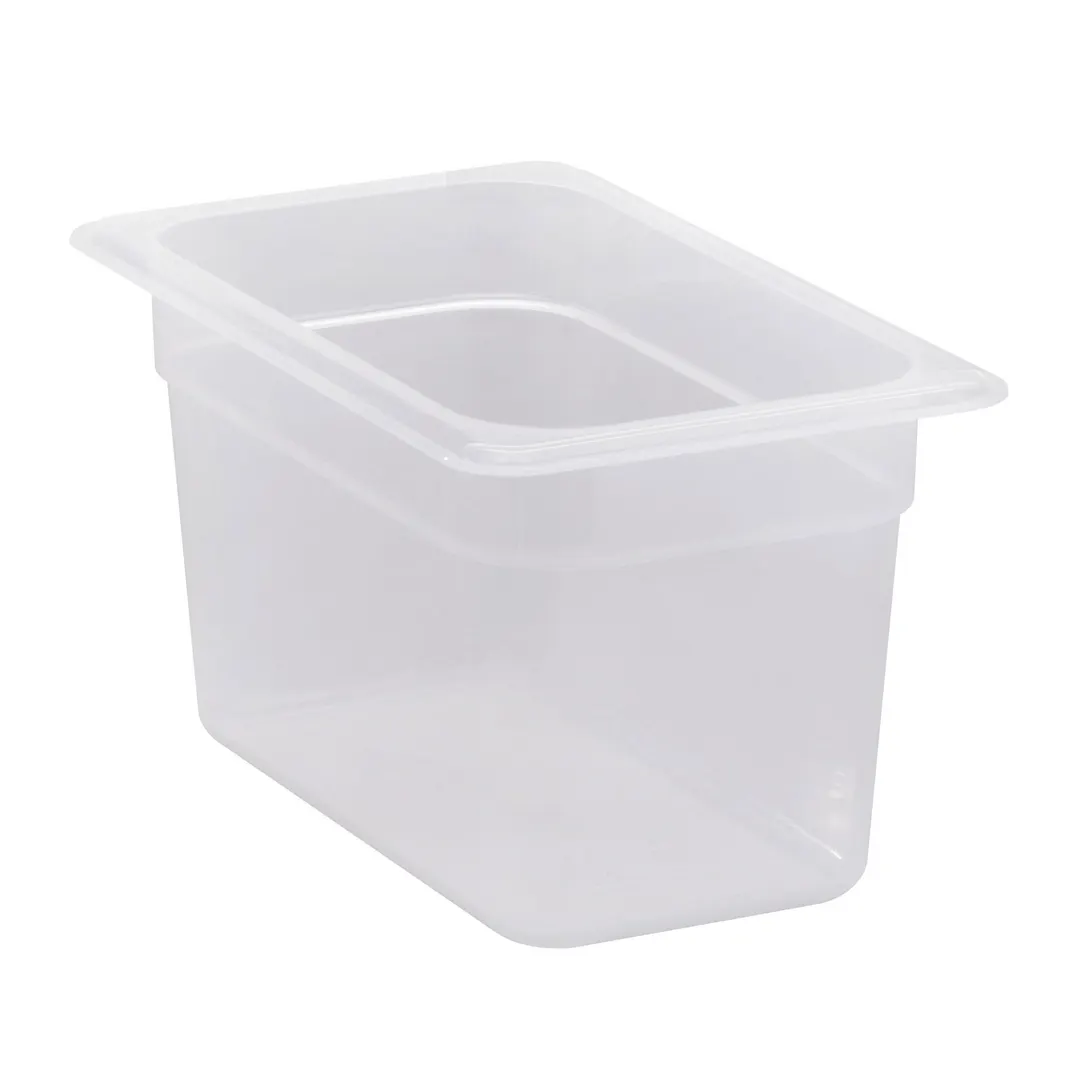 Cambro 46PP190 Food Pan – 1/4 Size, 6" Deep, Translucent Polypropylene, NSF