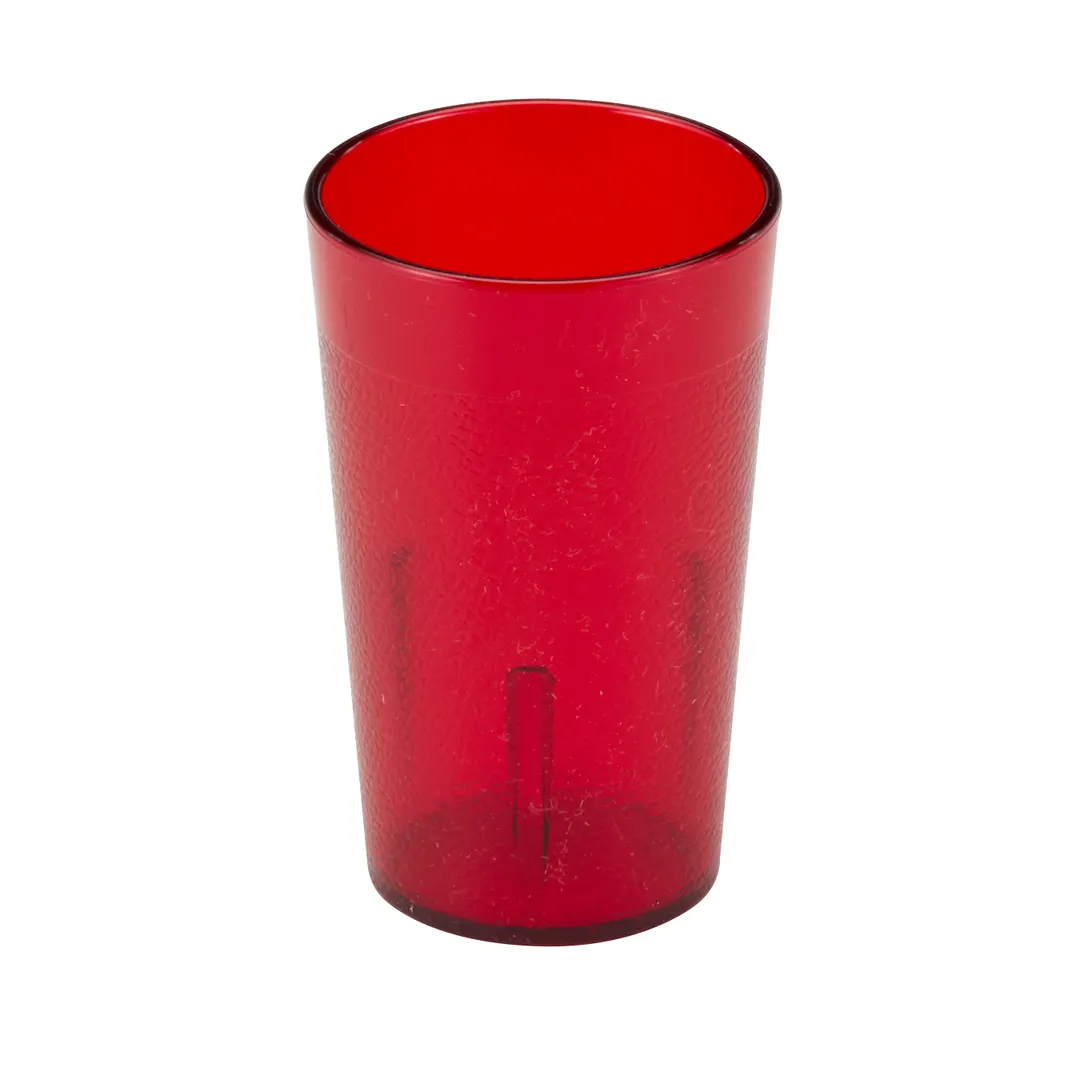 Cambro 500P156 5‑oz Ruby Red Textured SAN Tumbler, 2‑1/4" Top, Sani‑Rim Lip, Impact - 72/Case