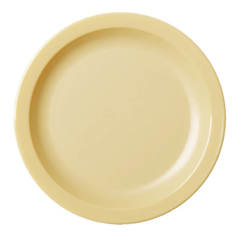 Cambro 55CWNR133 – 5½‑Inch Beige Polycarbonate Plate, Narrow Rim, Scratch‑Resistant, NSF Certified