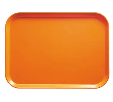 Cambro 57222 Rectangular Tray, 4-15/16" x 6-15/96" Fiberglass, Orange Pizzazz, NSF, Dishwasher Safe