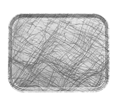 Cambro 57277 Rectangular Tray, 4-15/16" x 6-15/96" Fiberglass, Swirl Gray, NSF Certified