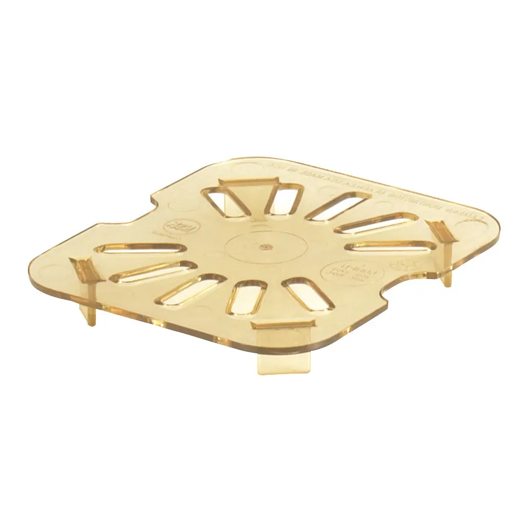 Cambro 60HPD150 H-Pan Drain Shelf, 1/6-Size Amber Pan, Non-Stick, -40°F to 300°F, NSF