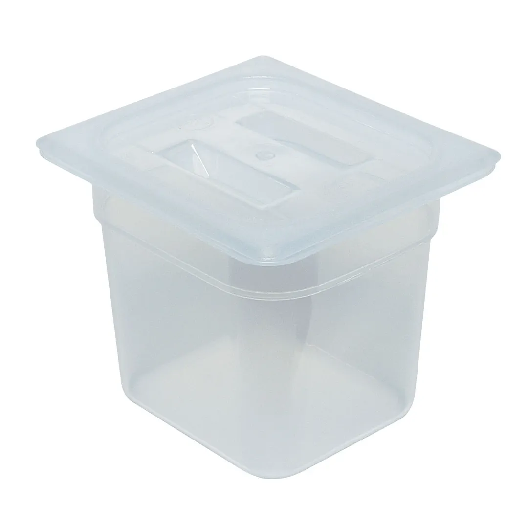 Cambro 60PPCH190 1/6 Size Handled Translucent Polypropylene Lid, NSF