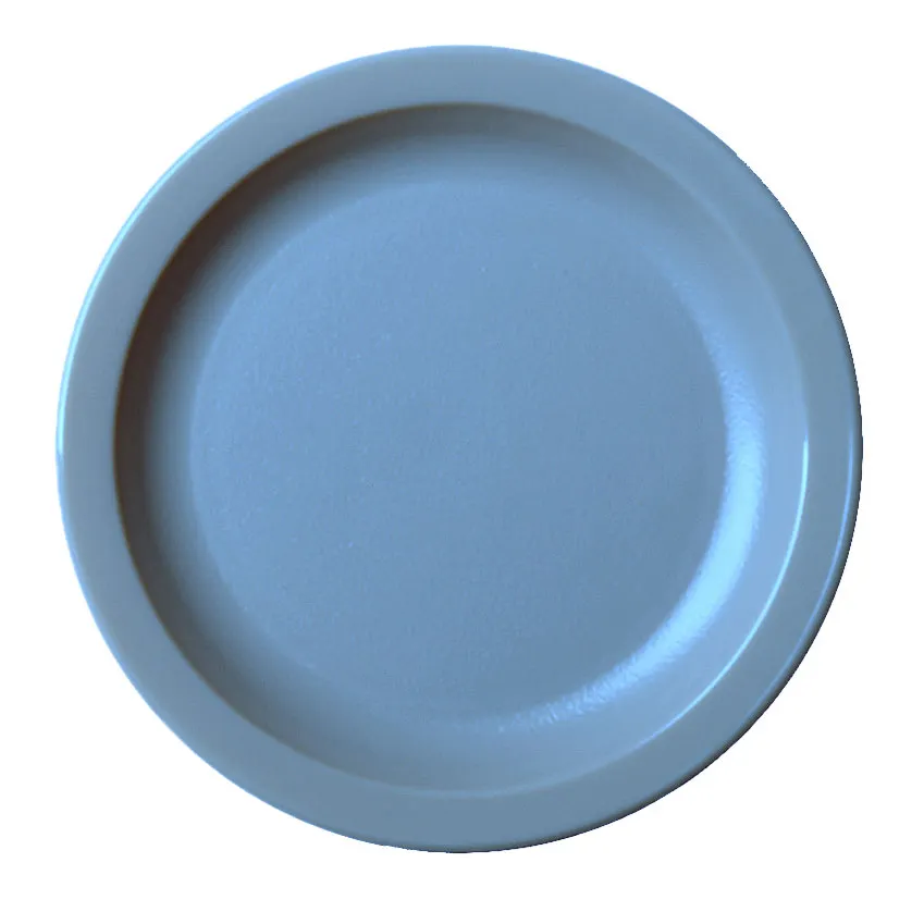 Cambro 65CWNR401 Plate – 6‑9/16" Blue Polycarbonate, Narrow Rim, Scratch‑Resistant, NSF, Made in USA