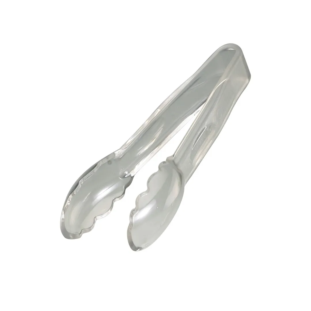 Cambro 6TGS135 Plastic Serving Tongs, 6" Clear Polycarbonate, Heat‑Resist -40°F–210°F, NSF