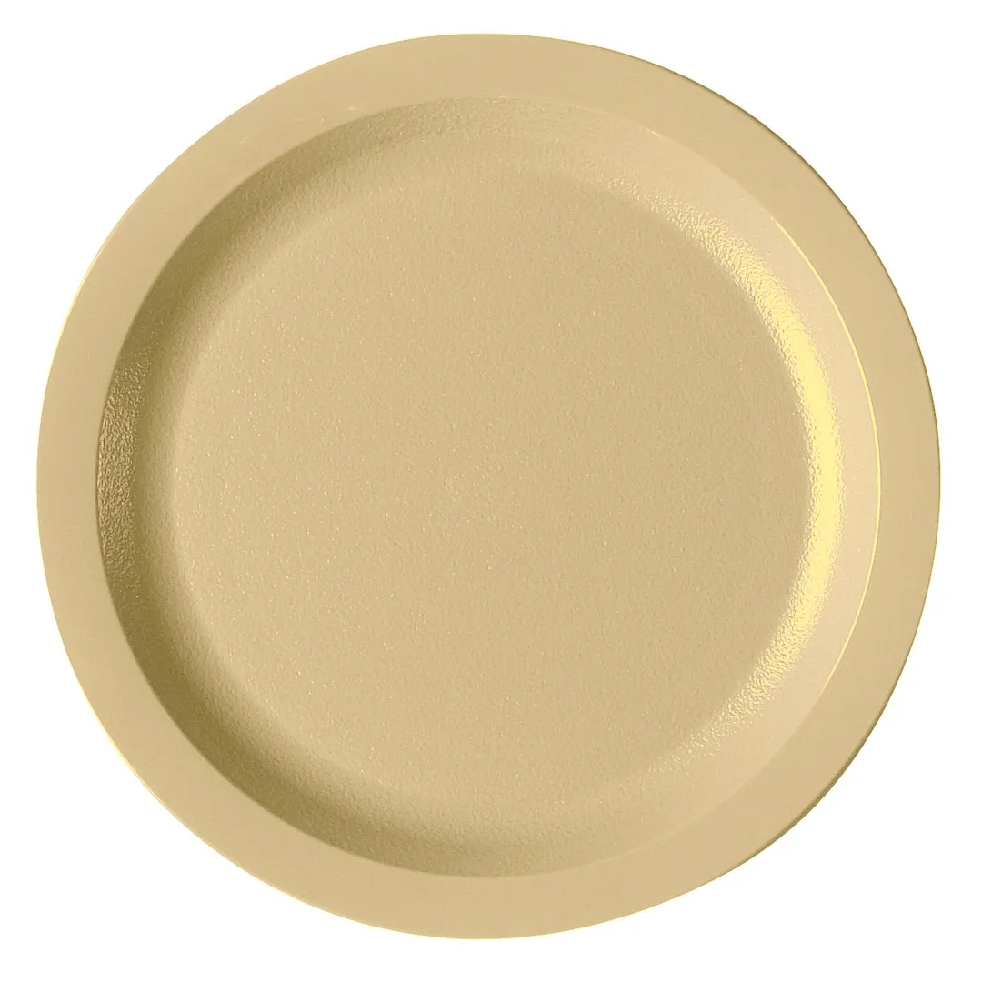 Cambro 725CWNR133 Camwear Plate, 7.25" Diameter Narrow Rim, Beige PC, Glossy Scratch‑Resistant Finish