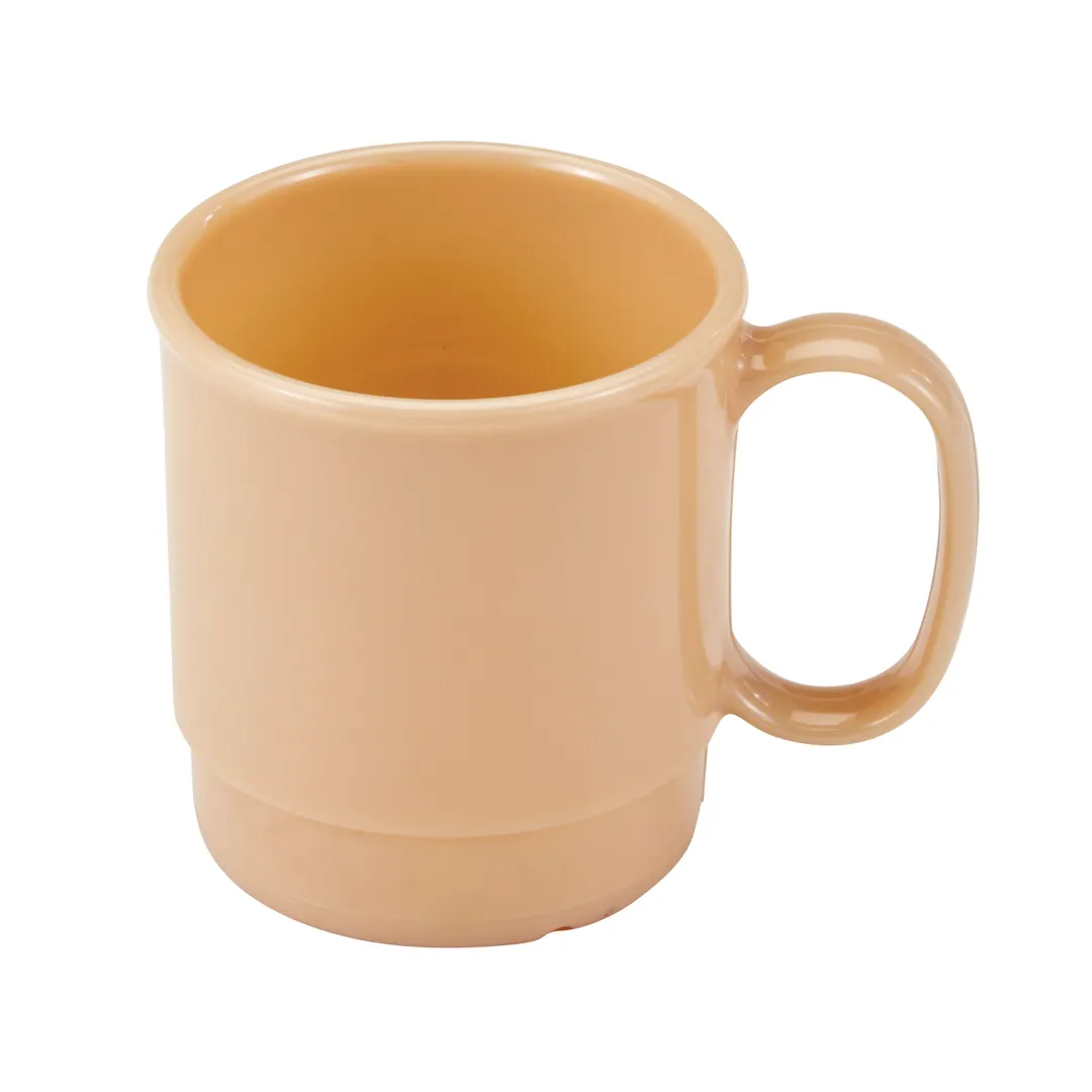 Cambro 75CW133 - 7.5 oz Beige Poly Cup, 4‑1/16" Dia x 3‑3/16" H, Scratch‑Resistant, NSF, Made in USA