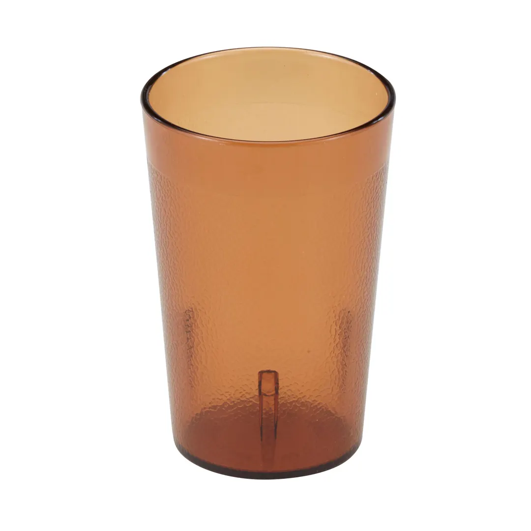 Cambro 800P153 - 7.8oz Amber SAN Tumbler, 2‑5/8" Dia, Textured Finish, Sani‑Rim, USA - 72/Case