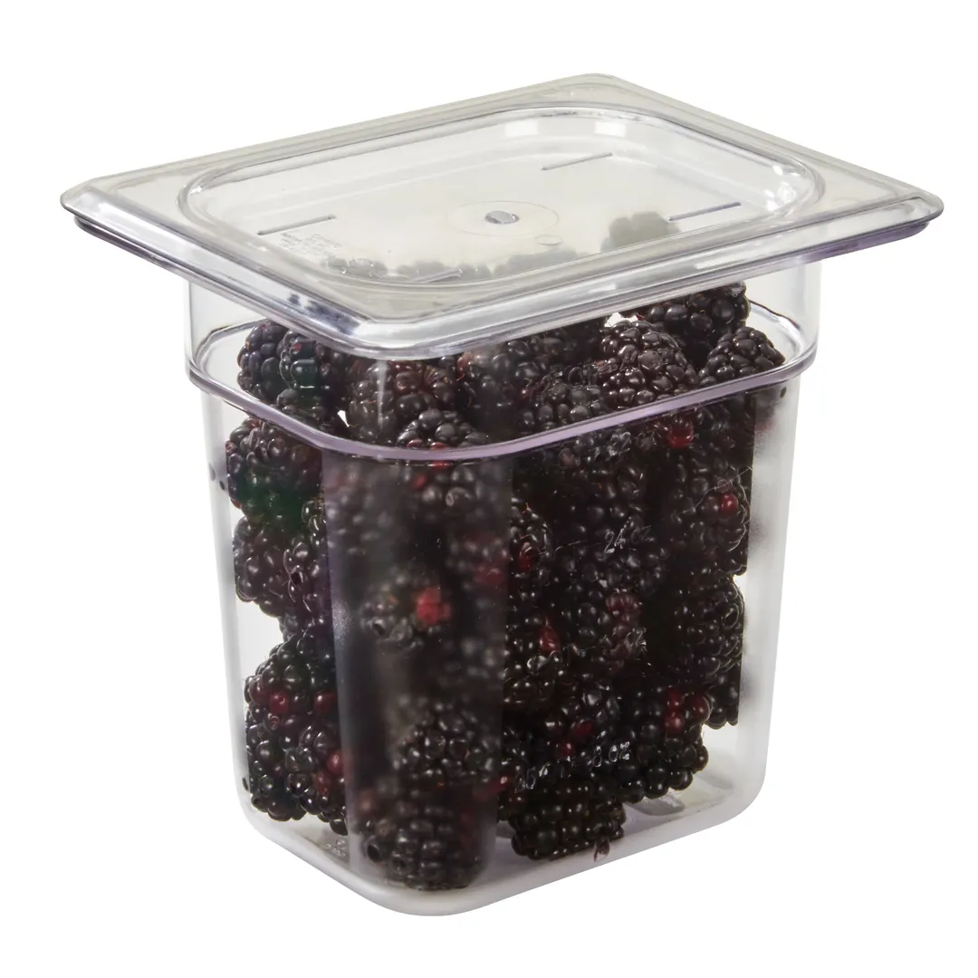 Cambro 80CWC135 Food Pan Cover – 1/8 Size Flat Clear Polycarbonate Lid, NSF