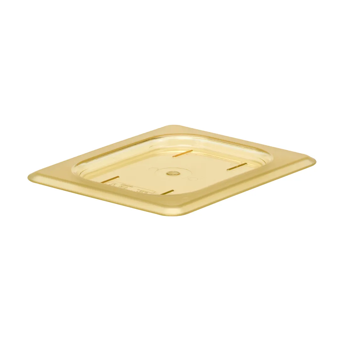 Cambro 80HPC150 H‑Pan Flat Amber Cover, 1/8 Size, -40°F to 300°F, Non‑Stick, NSF