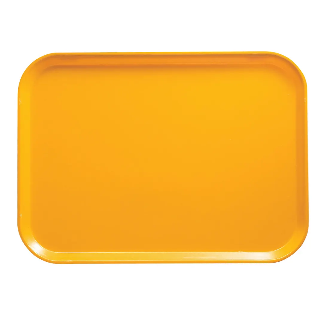 Cambro 810504 Camtray Rectangular Tray, 8" x 9-7/8" Fiberglass, Yellow, Dishwasher Safe, NSF