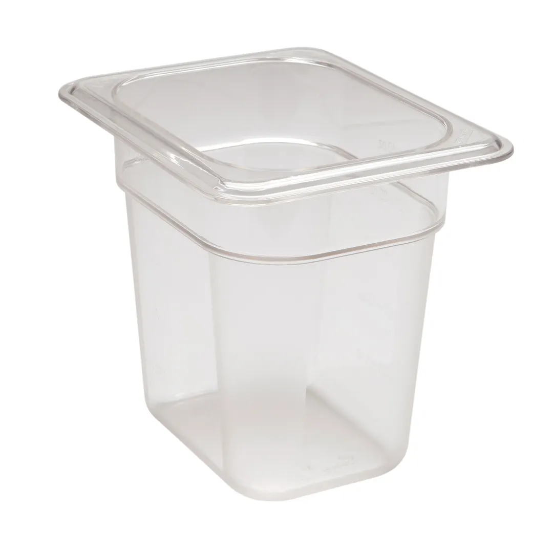 Cambro 86CW135 Food Pan – 1/8 Size, 1.5 Qt, 6" Deep, Clear Polycarbonate, NSF