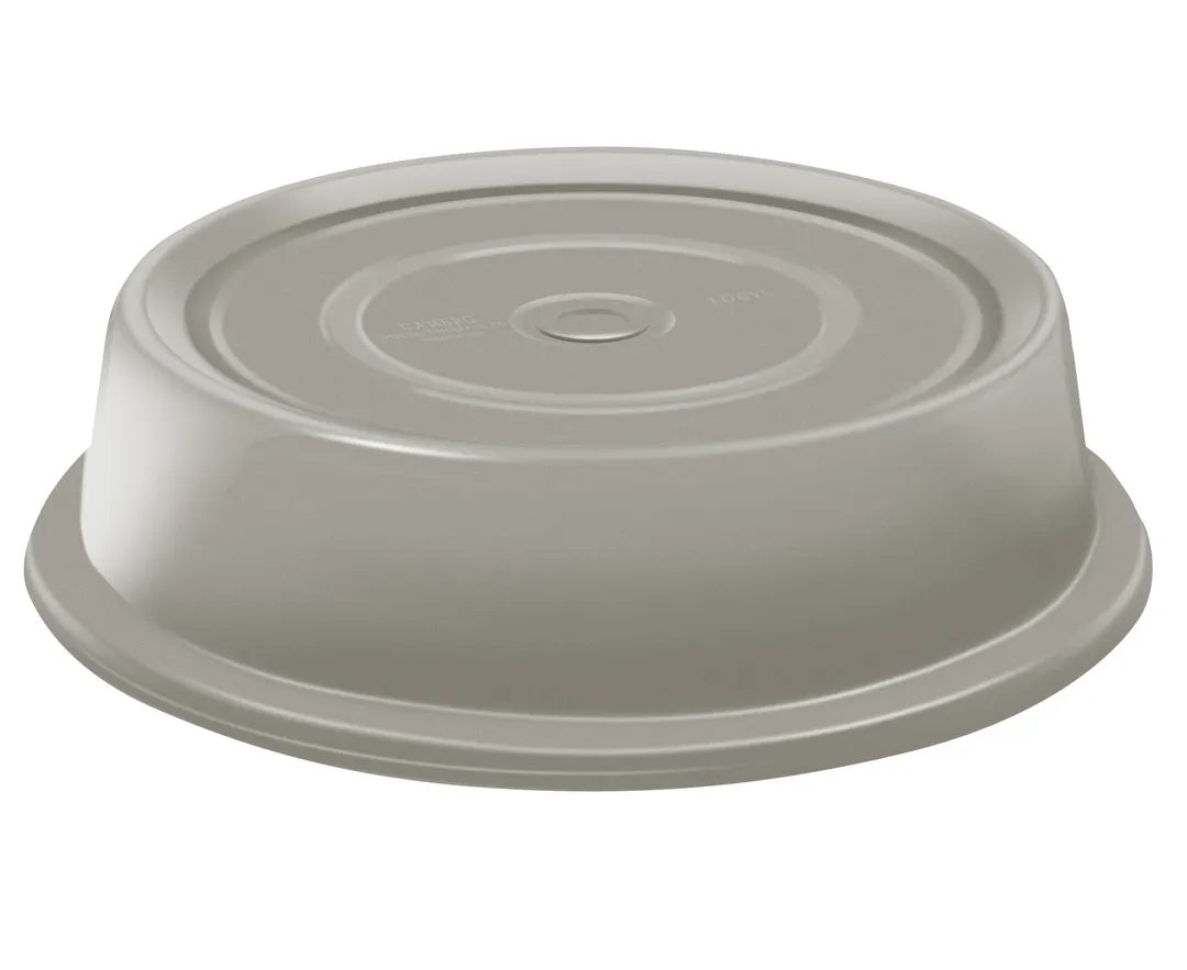 Cambro 86VSNH191 Versa Camcover Plate Cover - 8¼" Inside, 2⅝" High, Round Gray Fiberglass - 144/Case