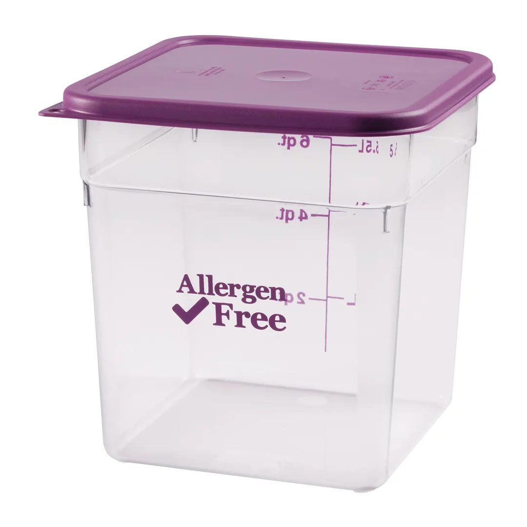Cambro 8SFSCW441 8‑qt Container, 8.3" L/W x 9.1" H, Polycarbonate, NSF, Dishwasher Safe