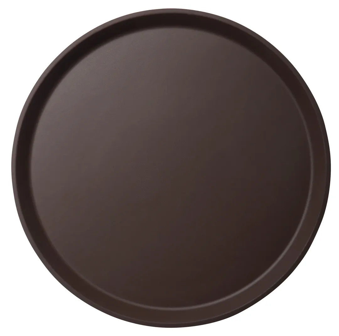 Cambro 900CT138 - Round 9" Fiberglass Serving Tray, Tan Non‑Skid Surface, Dishwasher‑Safe, NSF Certified, Made in USA