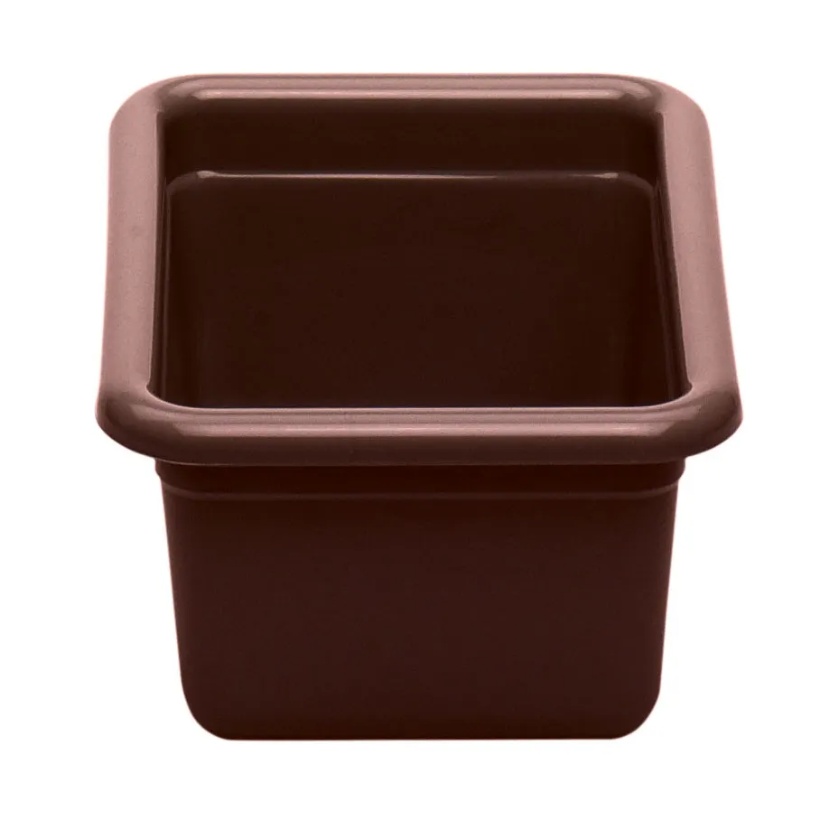 Cambro 912CBP131 Bus Box, 9-1/16"L x 12-1/16"W x 5-1/8"D, Hi-Gloss Plastic, Dark Brown, 1-Compartment