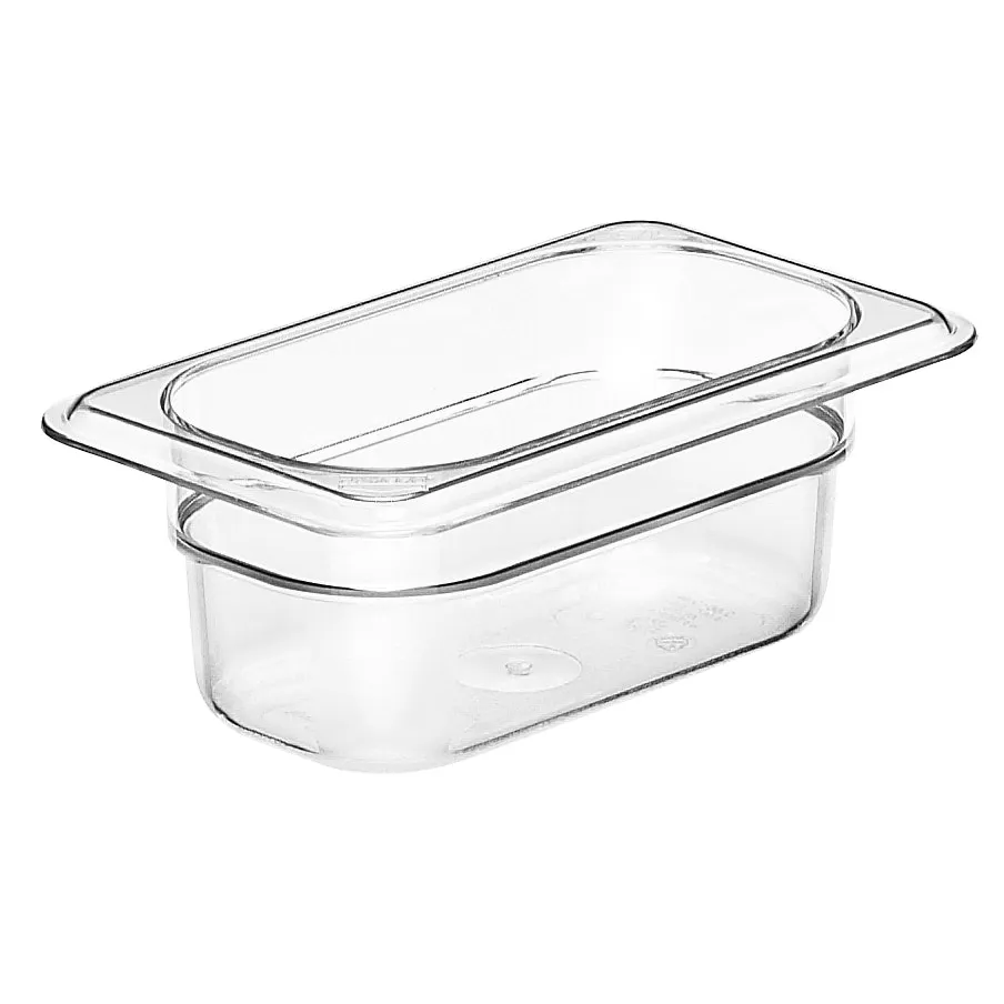 Cambro 92CW135 Pan – 1/9 Size, .6 Qt, 2½" Deep, Clear Polycarbonate, NSF