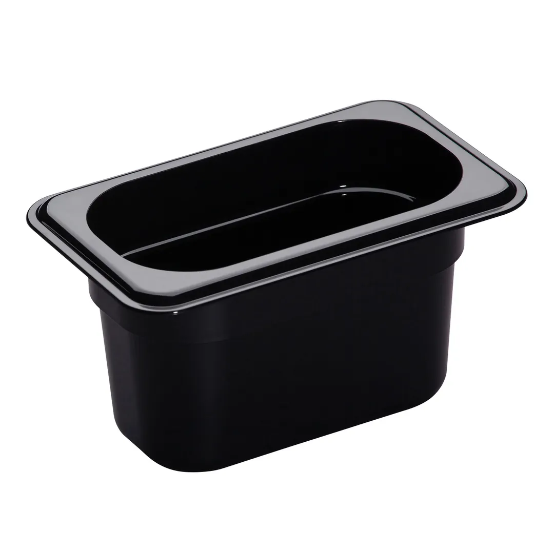 Cambro 94CW110 Food Pan, 0.9‑Quart (1/9) 4" Deep Polycarbonate Black, NSF