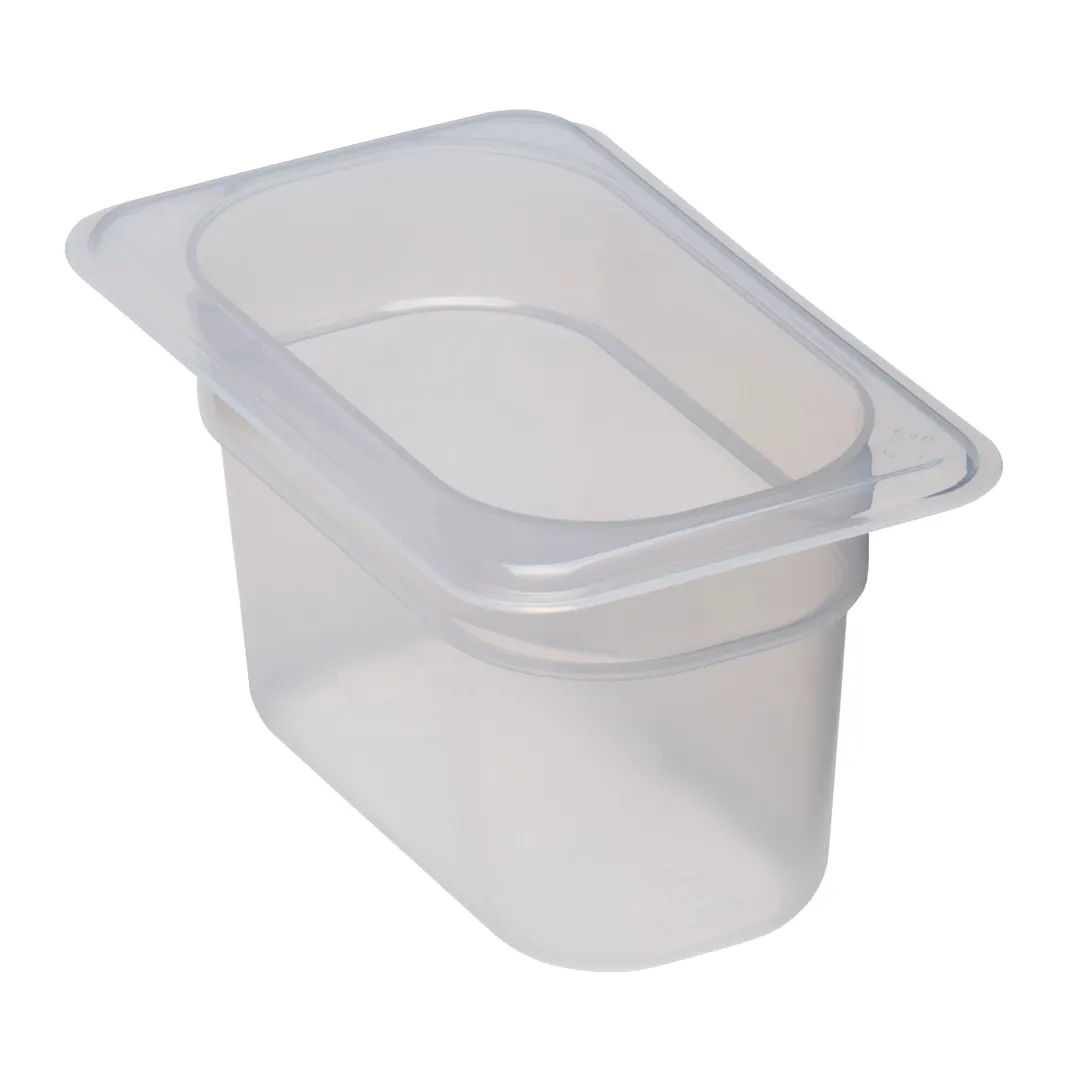 Cambro 94PP190 Food Pan – 1/9 Size, 4" Deep Translucent Polypropylene, NSF