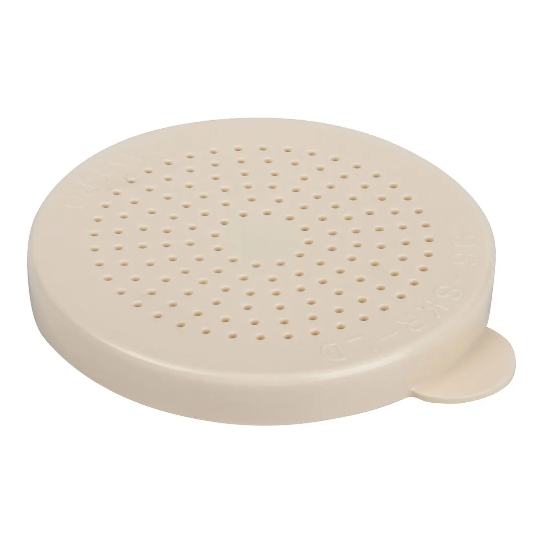 Cambro 96SKRLD406 Camwear® Lid for Salt & Pepper Shaker, Beige Poly, Perforated Top, Dishwasher Safe