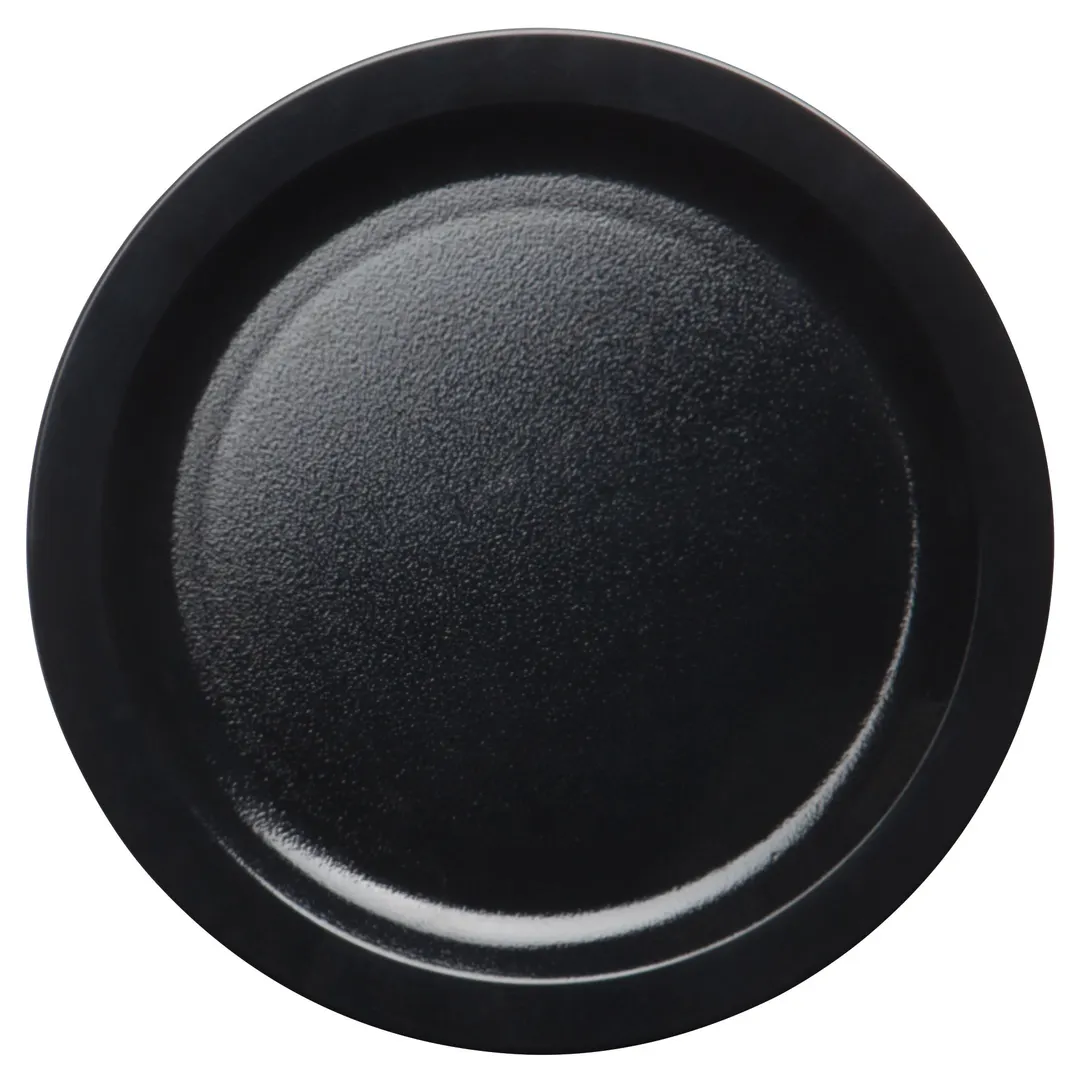Cambro 9CWNR110 Camwear® Plate – 9" Black Polycarbonate, Narrow Rim, Scratch‑Resistant, NSF‑Listed