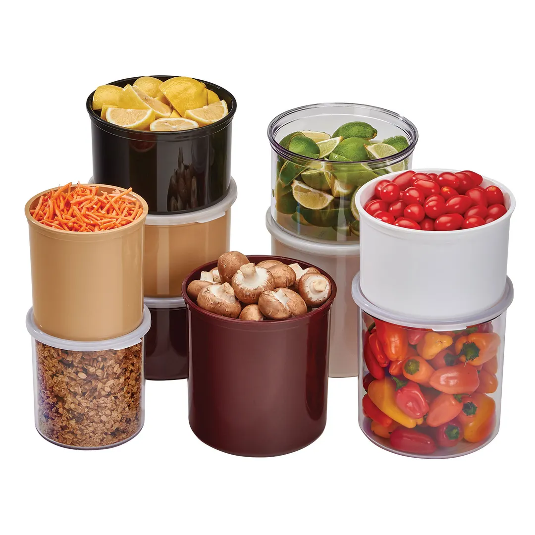 Cambro CCP15152 - 1.5 Qt Clear Polycarbonate Round Salad Crock, 6‑Inch Diameter, Made in USA