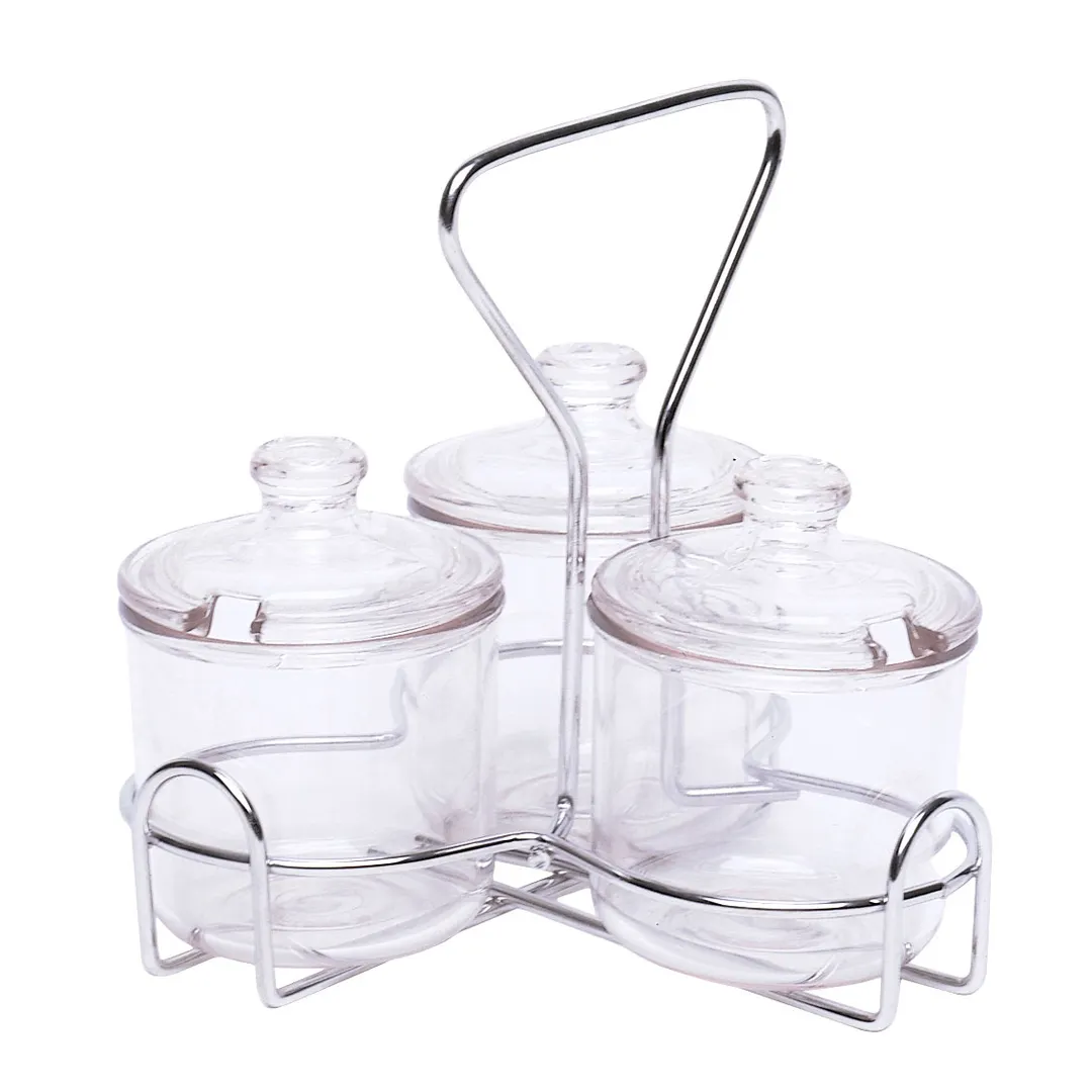 Cambro CJ80CW135 Condiment Jar – 8 oz Clear Polycarbonate, 3‑1/4″ Dia × 4″ H, Slotted Lid, Made in USA