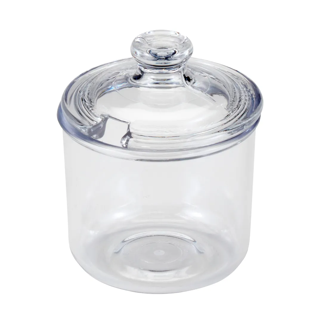 Cambro CJ80CW135 Condiment Jar – 8 oz Clear Polycarbonate, 3‑1/4″ Dia × 4″ H, Slotted Lid, Made in USA