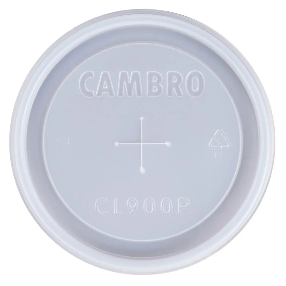 Cambro CL900P190 CamLid® Translucent Lid, Fits 900P/900P2, Lido™ LDT9 & 1600CW Tumblers - 1000/Case