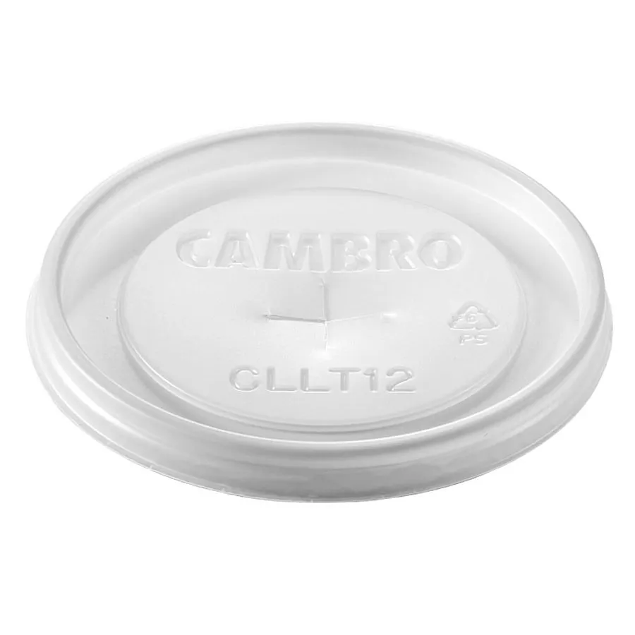 Cambro CLLT12190 CamLid® Lids, Translucent, Fits Laguna® Tumbler #LT12, Made in USA - 1000/Case