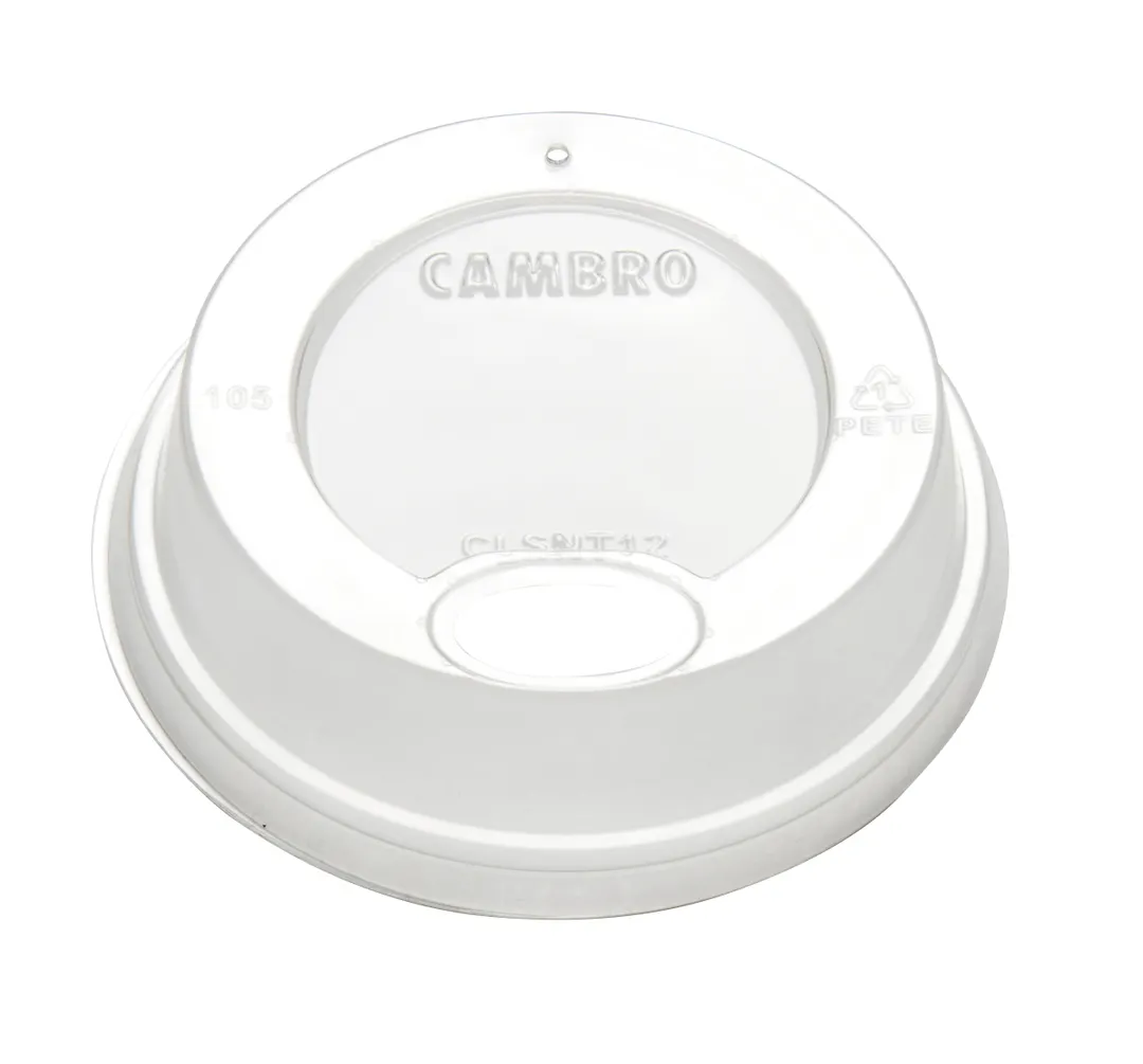 Cambro CLSNT12152 Translucent Sip Lid For LDT12 NT12 HT120CW Tumblers, Plastic - 1000/Case