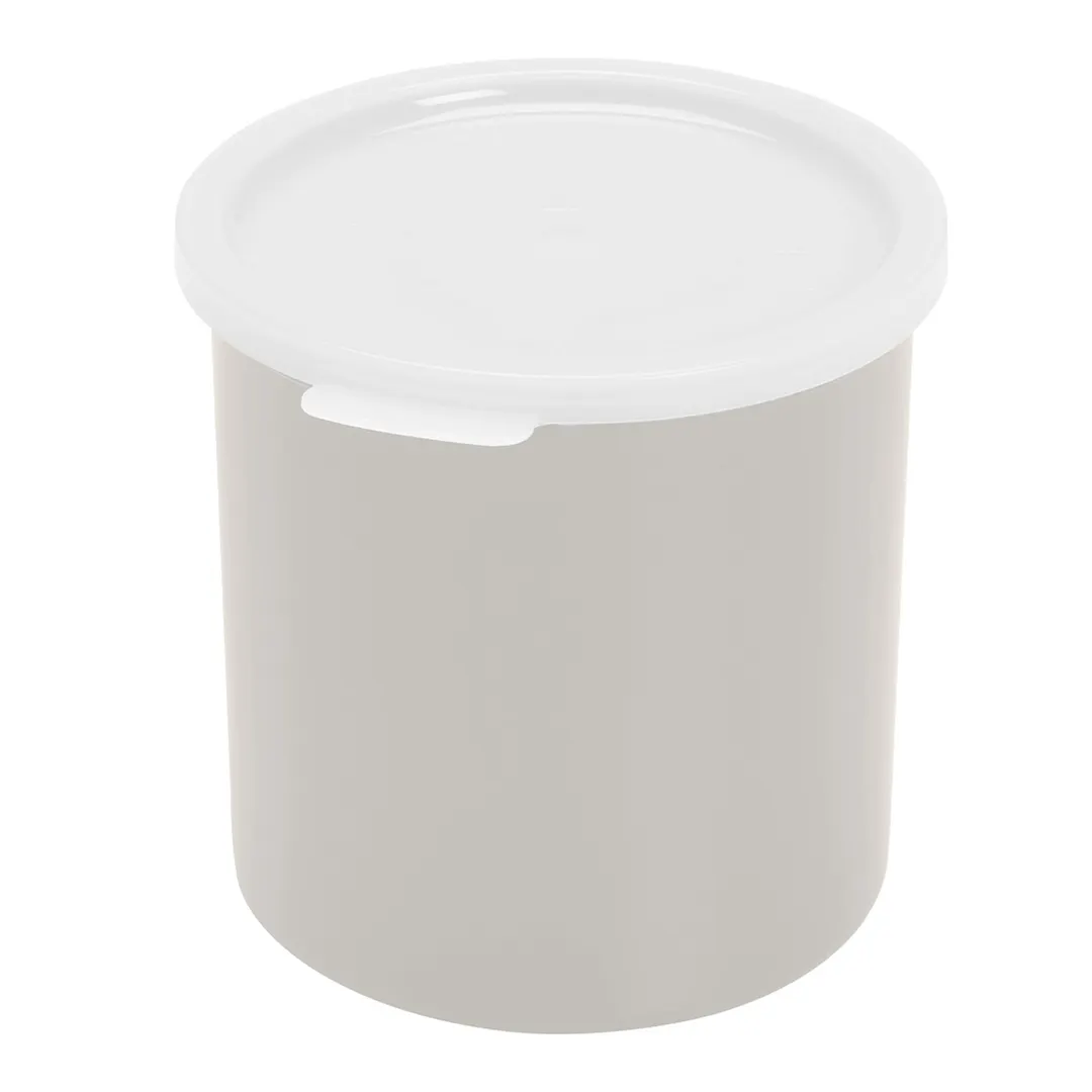 Cambro CP12148 1-Qt Round Salad Crock, 5-1/16" Dia X 5-3/16" H, White Polypropylene, Made In USA