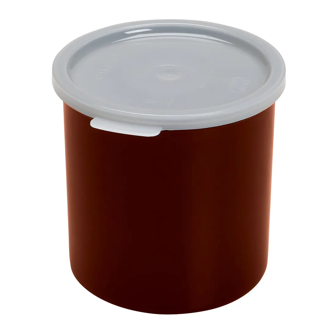 Cambro CP12195 - 1.2 Qt Crock, 5-1/16" Dia x 5-3/16" H, PP, Lid, Red, NSF, Safe, Made in USA