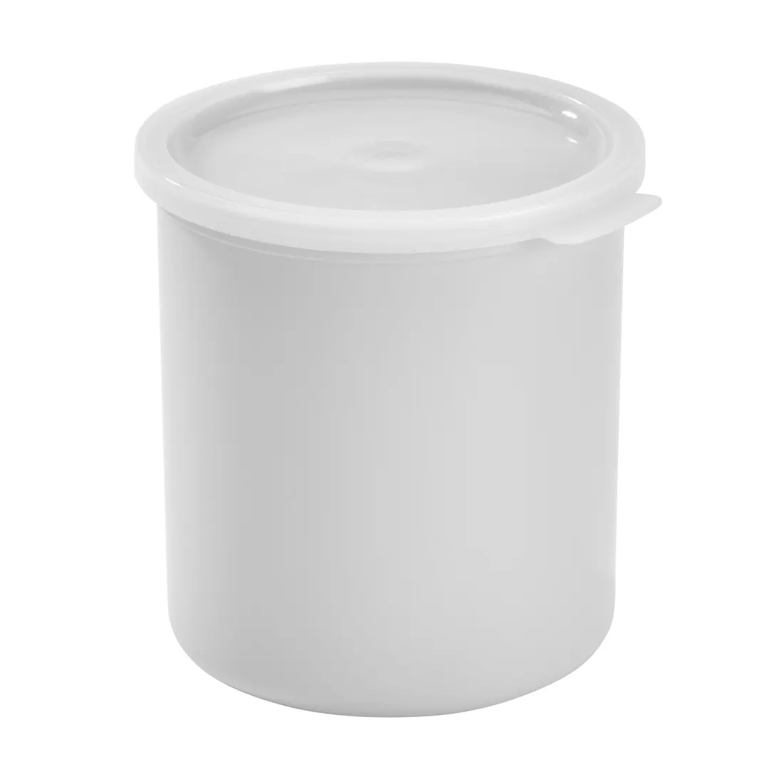 Cambro CP27148 2.7 Qt Round Crock, 6-5/8" Dia x 6-3/4" H, White Polypropylene, NSF, Dishwasher Safe
