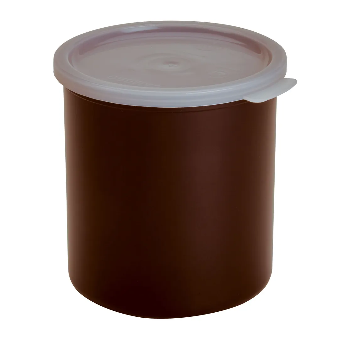 Cambro CP27195 2.7 Qt Salad Crock, 6.6" Dia x 6.75" H, Red Polypropylene with Lid, NSF, Made in USA