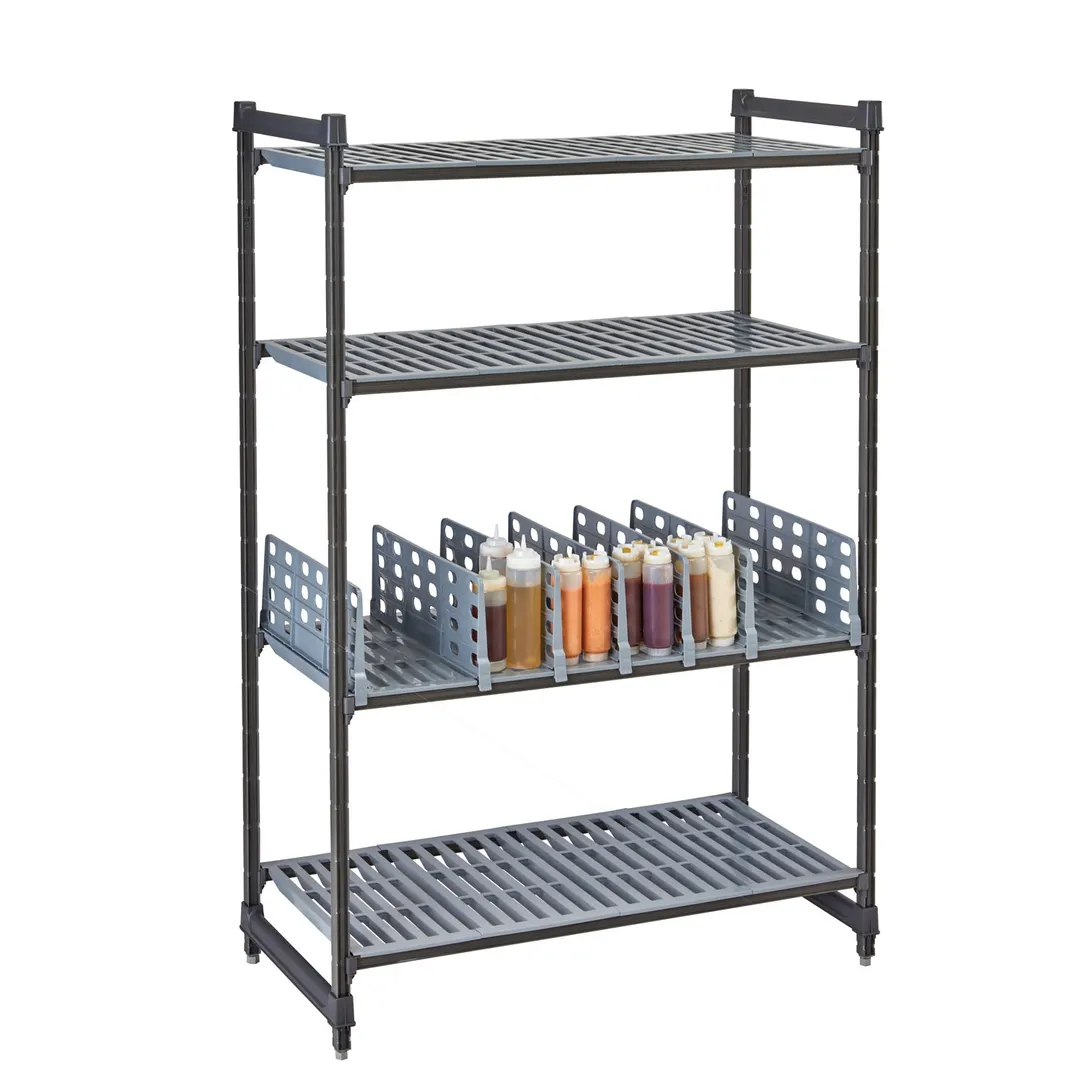 Cambro CSSD218151 Shelf Divider, 21"L x 8"H, ABS Plastic, Soft Grey, for 21" Camshelving Premium & Element