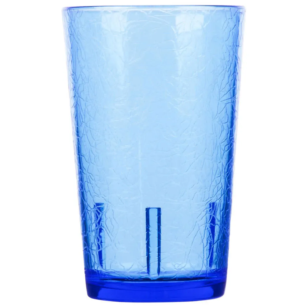 Cambro D8608 - 8 oz Tumbler, 2-5/8" Top Dia, SAN Plastic, Sapphire Blue Crackled Finish, Stackable