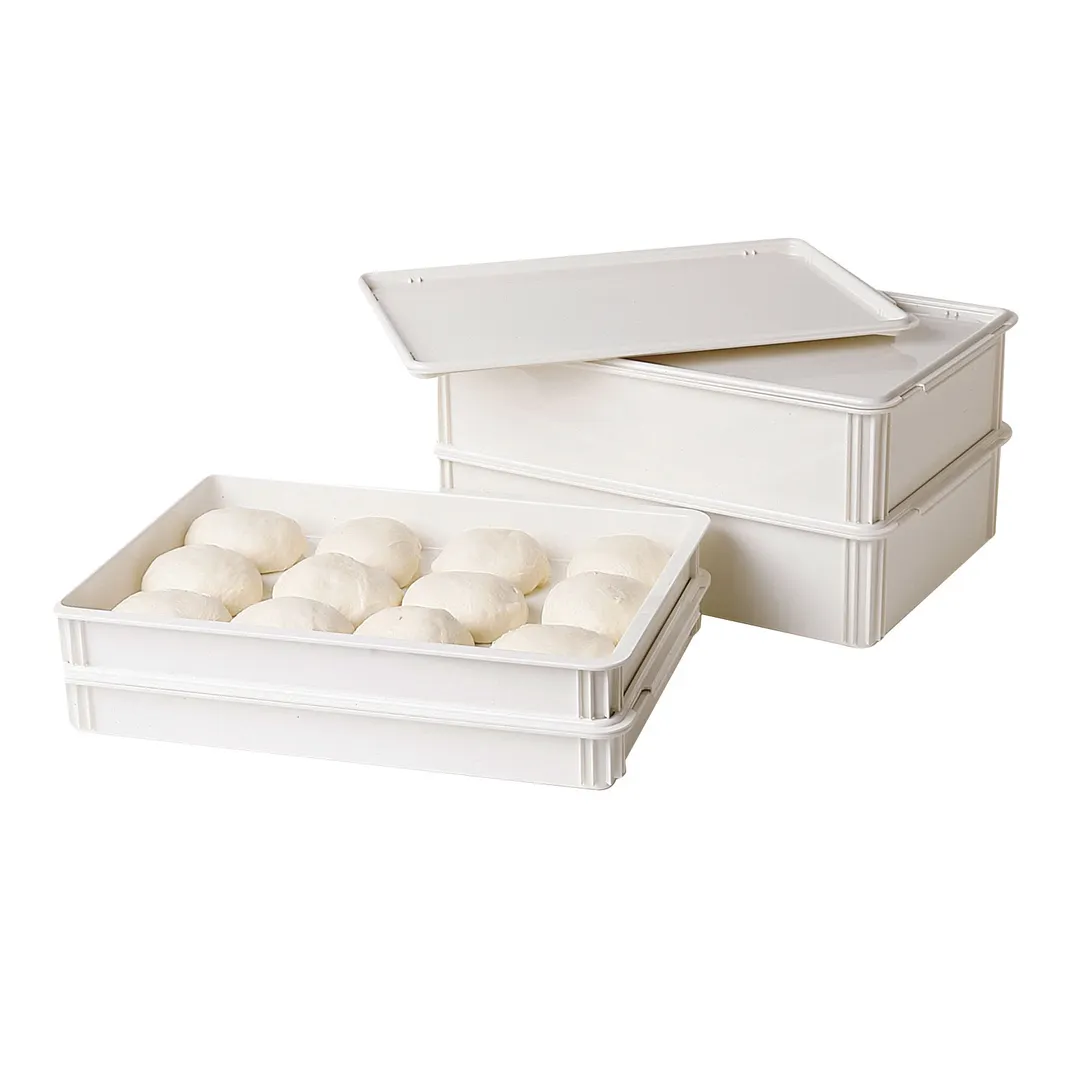Cambro DB18266CW148 Pizza Dough Box, 26" L x 18" W x 6" D, White Polycarbonate, Dishwasher‑Safe