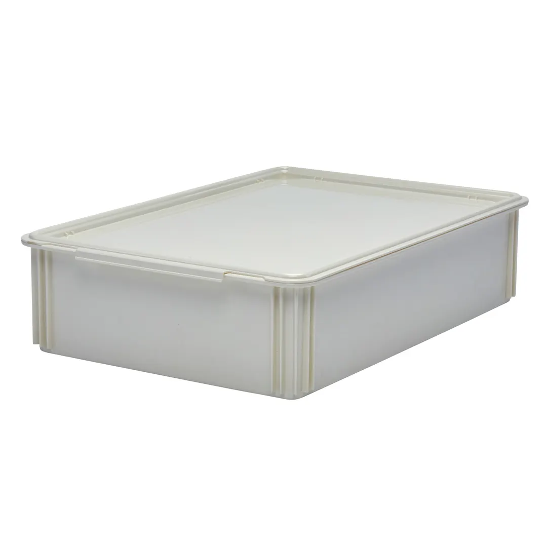 Cambro DB18266CW148 Pizza Dough Box, 26" L x 18" W x 6" D, White Polycarbonate, Dishwasher‑Safe