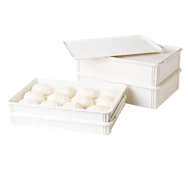 Cambro DBC1826P148 Pizza Dough Box Cover – 26" L x 18" W, White Polypropylene, NSF
